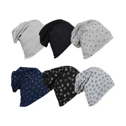 Vimal Jonney Multicolor Printed Beanies Set of 6-6