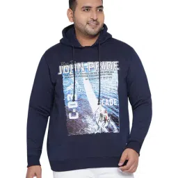 John Pride Navy Plus Size Hooded Sweatshirt-picture-30