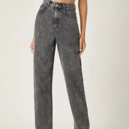 Kotty Grey Straight Fit High Rise Jeans-image-33
