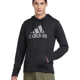 adidas Black Full Sleeves Hooded Sweatshirt-image-135