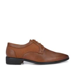 El Paso Men's Tan Derby Shoes-image-18