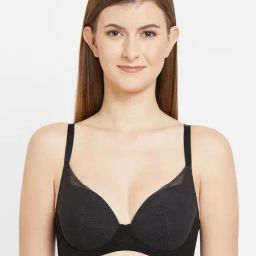 Wacoal Black Under Wired Padded Plunge Bra-image-22