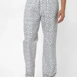 UnderJeans by Spykar White & Grey Printed Pyjamas-image-24