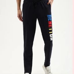 United Colors of Benetton Navy Regular Fit Trackpants-image-89