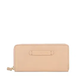 Tommy Hilfiger Nathalia Beige Solid Zip Around Wallet for Women-24