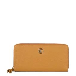 Tommy Hilfiger Mustard Solid Zip Around Wallet for Women-image-7