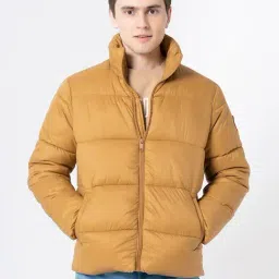 Red Tape Mustard Full Sleeves High Neck Jacket-image-46