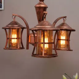 Homesake Vintage Edison Brown Metal 3-In-1 Rubbed Oil Antique Chandelier(Bulb not included)-4
