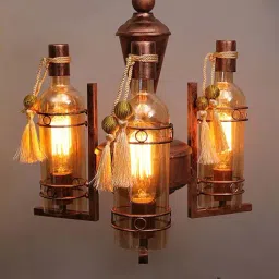 Homesake Vintage Edison Brown Metal 3-In-1 Rubbed Oil Antique Chandelier(Bulb not included)-3