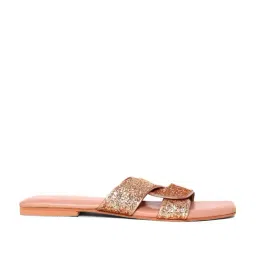 Aurelia Women's Zmae Gold Cross Strap Sandals-image-4