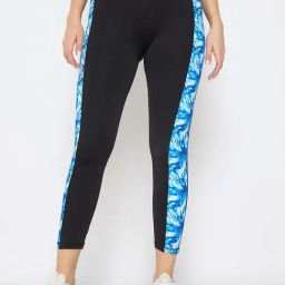 Clovia Blue Regular Fit Printed Trackpants-picture-26