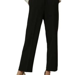 Allen Solly Black Polyester Solid Formal Trousers-picture-15