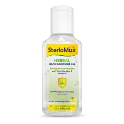SterloMax SMX-HGEL Herbal Hand Sanitizer Gel with Tulsi, Aloe & Vitamin E 80% Ethanol Alcohol based Sanitizer gel 60 ml-image-55
