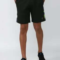 Van Heusen Flex Green Regular Fit Self Pattern Shorts-image-96
