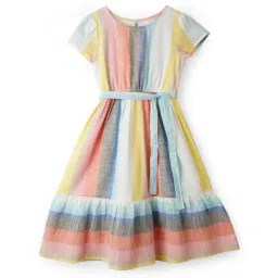 The Souled Store Kids Multicolor Striped Dress-picture-12