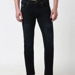 Peter England Navy Cotton Slim Fit Jeans-image-77