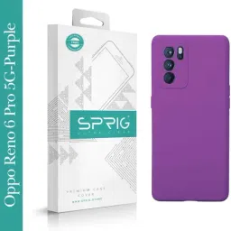 Sprig Liquid Silicone Back Cover for Oppo Reno 6 Pro (Purple)-image-79