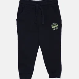 3PIN Infant Boys Navy Blue Cotton Solid Joggers-image-27