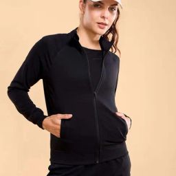 Enamor Jet Black Plain Jacket-picture-36
