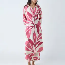 Utsa by Westside Red Leaf Design A-Line Kurta-picture-34