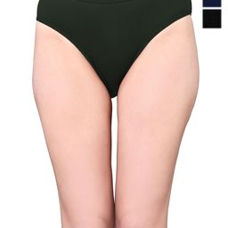 Exotica Lingerie Pack Of 3 Cotton Bikini Briefs EX RIYA-PACK OF 3-BLACK BLUE GREEN-M-picture-10