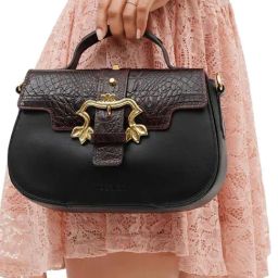 Hidesign Kawaii Black & red Textured Medium Handbag-image-19