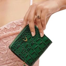 Hidesign Kawaii Forest green Casual Leather Bi-Fold Wallet for Men-12