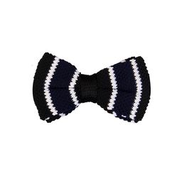 Tossido Black & White Striped Bow Tie-image-17