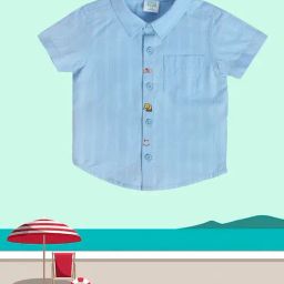 MINIKLUB Kids Blue Striped Shirt-image-20