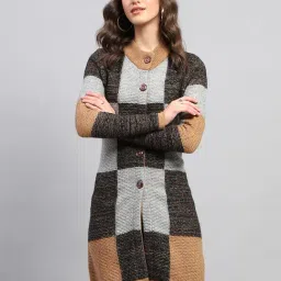 Monte Carlo Multicolor Self Design Coat-picture-16