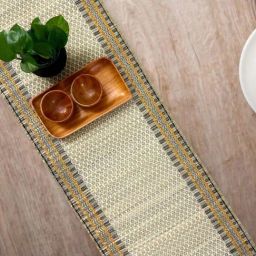 Peepul Tree Handmade Dining Table Runner in Black image 2