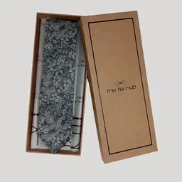 The Tie Hub Men Floral Woven Design Silk Broad Tie-18