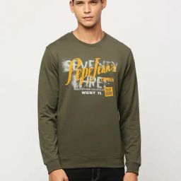 Pepe Jeans Olive Regular Fit Printed Sweatshirt-image-89