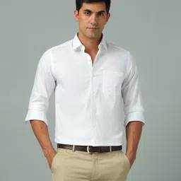 Arrow Men Slim Fit Spread Collar Solid Cotton Formal Shirt-picture-5