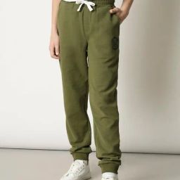 Jack & Jones Junior Olive Solid Trackpants-image-69