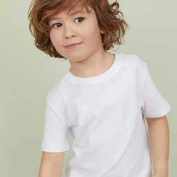 HM Boys White Solid 3-Pack Pure Cotton T-shirts-image-24