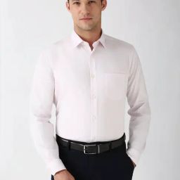 Peter England Pink Cotton Regular Fit Texture Shirt-image-78