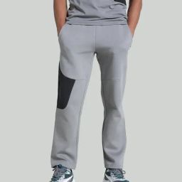 Puma Grey Cotton Regular Fit Colour Block Trackpants-picture-23