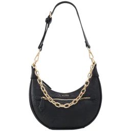Aldo Black Textured Small Shoulder Handbag-image-113