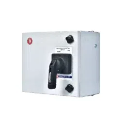 FTC 100 Amp TPN Round Off Set Open Fuse Switch Disconnector with Fuse and SS Enclosure, SDF-100/TCP-14