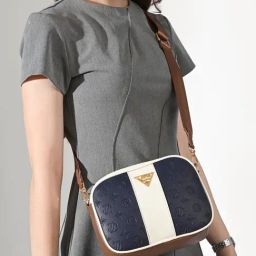 Lavie Navy Color Block Sling Handbag-13