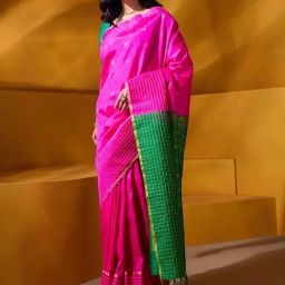 Taneira Pink Silk Woven Saree With Unstitched Blouse-picture-46