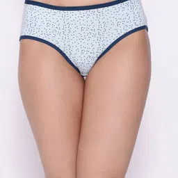 Clovia Women Blue & White Printed Cotton Hipster Briefs-PN2854H03S-picture-7