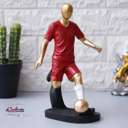 eCraftIndia Multicolor Polyresin Football Player Statue Showpiece-image-73