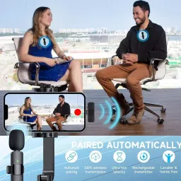LEKATO Wireless Microphone Omni-directional Battery Powered ‎65 dB with Receiver, K-8 image 5
