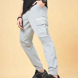 YU by Pantaloons Medium Blue Comfort Fit Joggers-image-82