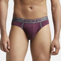 Jockey 8044 Men's Super Combed Cotton Rib Solid Brief with Ultrasoft Waistband-image-47