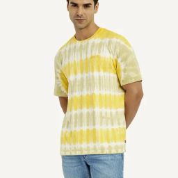 Levi's Yellow Cotton Regular Fit Tie - Dye T-Shirt-image-44