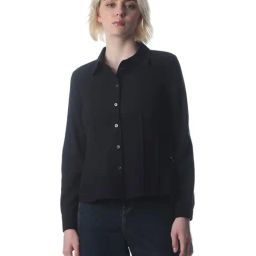 Only Black Rayon Solid Shirt-picture-13