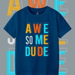 Codez Kids Dark Blue Graphic Print T-Shirt-image-23